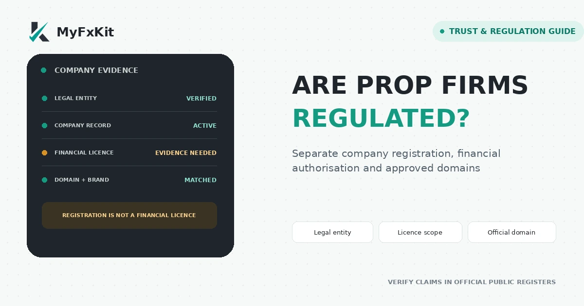 How to verify prop firm regulation and trust