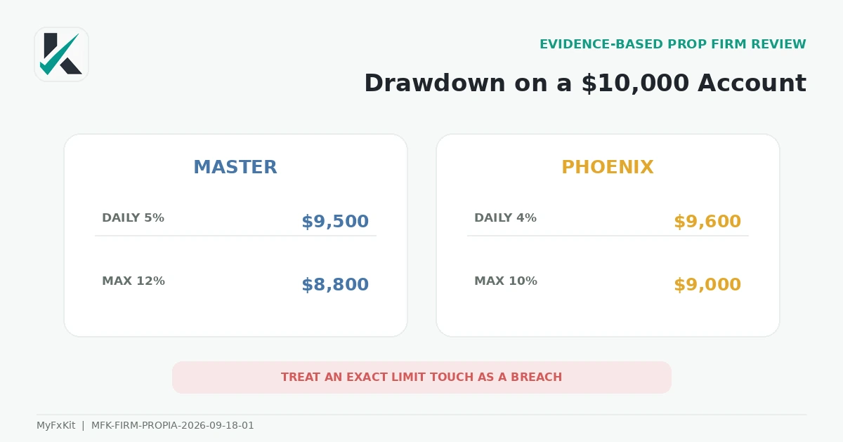 PropiaFunds drawdown examples