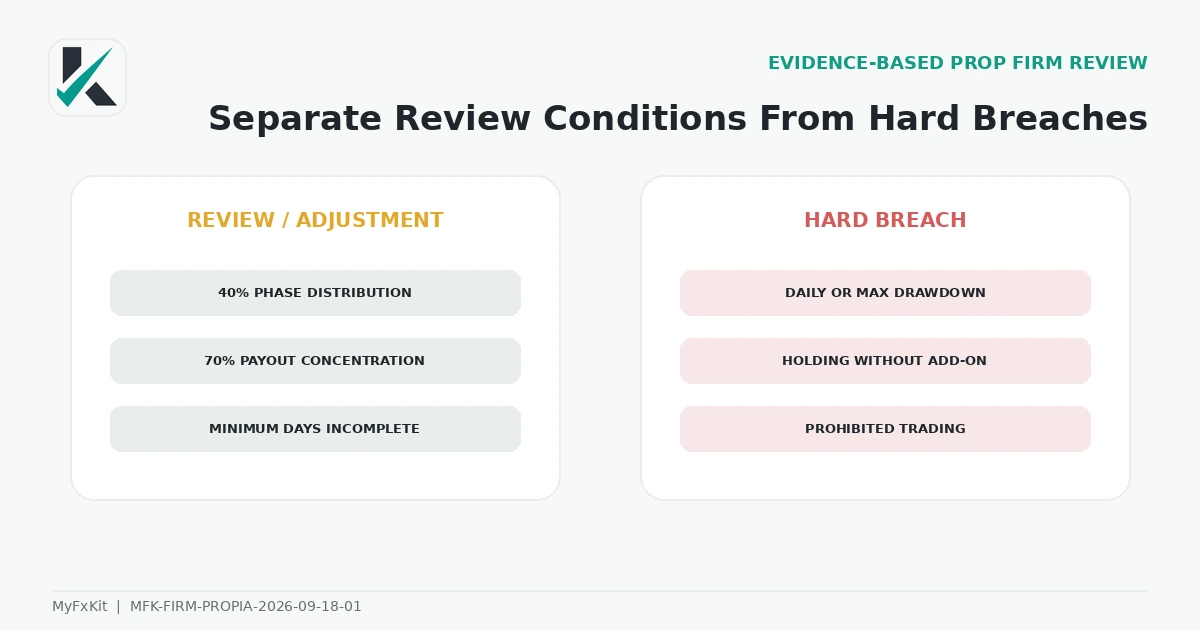 PropiaFunds hard and conditional rule map
